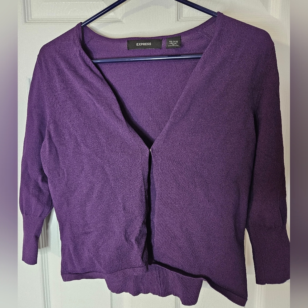 Express Camisole & Cardigan Style Set.  Nylon/Rayon Size Med. Adjustable Straps